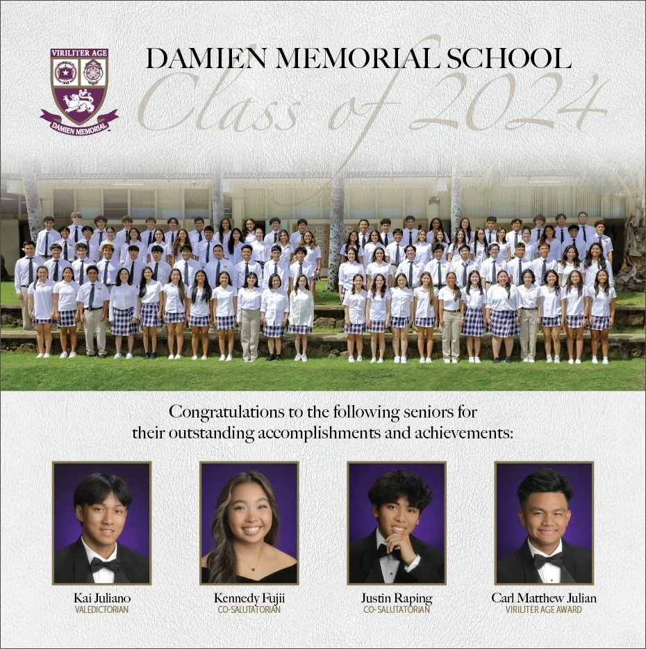 Congratulations to the Class of 2024. — Damien Memorial School